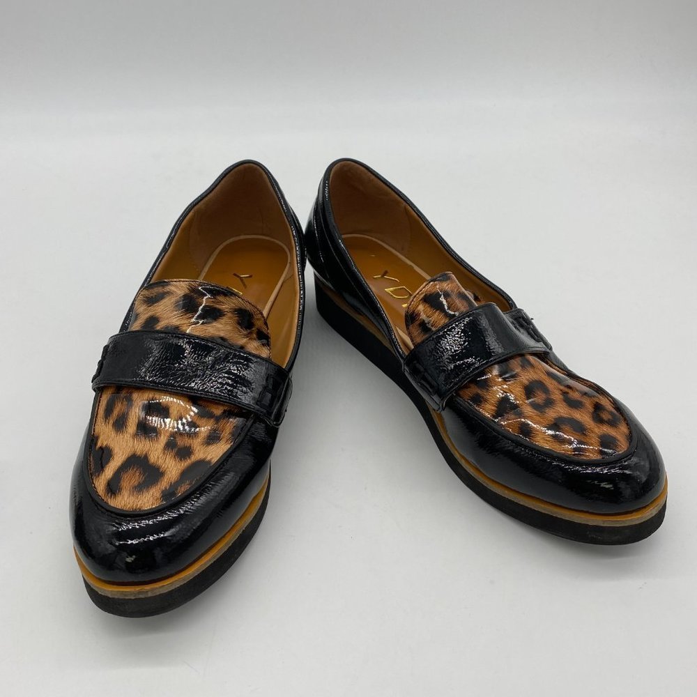 NWOT YDN Leopard and Black patent Leather Loafers (no box) - Picture 3 of 10